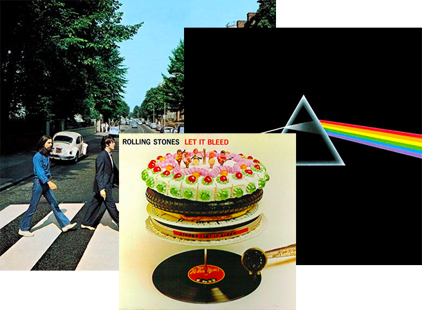 Différentes pochettes d'albums